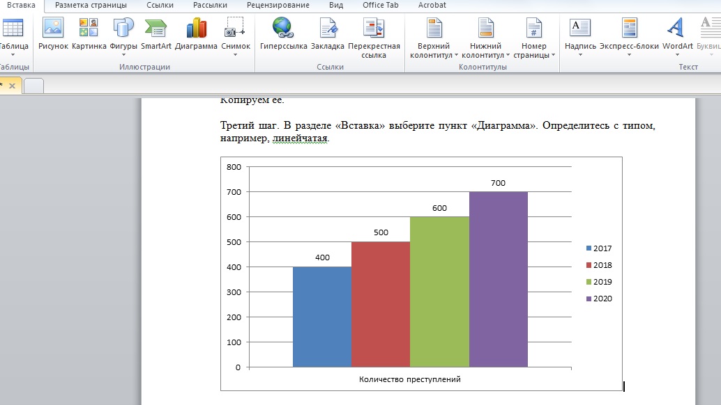 Показать проценты на диаграмме